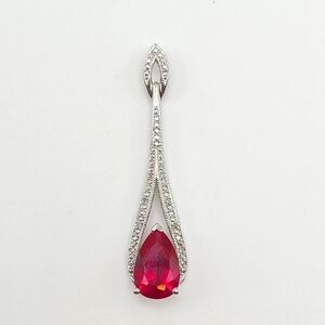 Sterling and Ruby SAI necklace pendant